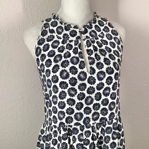 AMOUR VERT Tiered Sleeveless Dress Ruffle High Neck Pockets Vacation Wedding XS - Picture 4 of 13